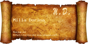 Milla Dorina névjegykártya